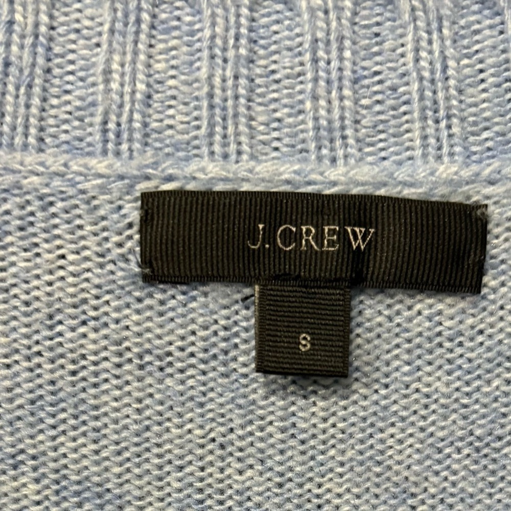 J. Crew Soft Heather Blue Crew Neck Sweater - Picture 3 of 4